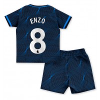 Chelsea Enzo Fernandez #8 Auswärts Trikotsatz Kinder 2023-24 Kurzarm (+ Kurze Hosen)